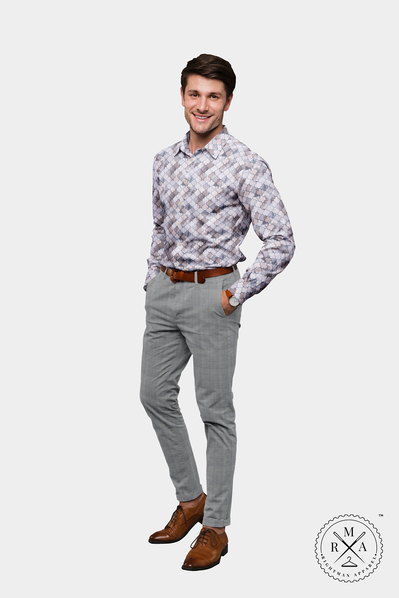 Abstract Geometric Multicolor Shirt SH355